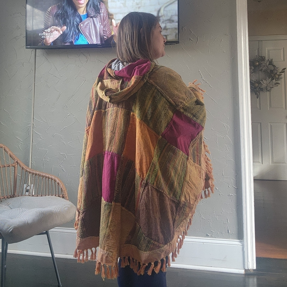 Hippie boho vintage patchwork coat